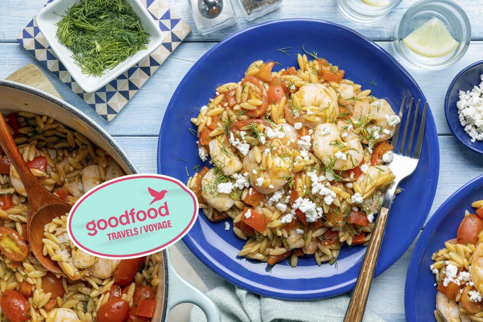Goodfood voyage : Saganaki de crevettes de la Grèce