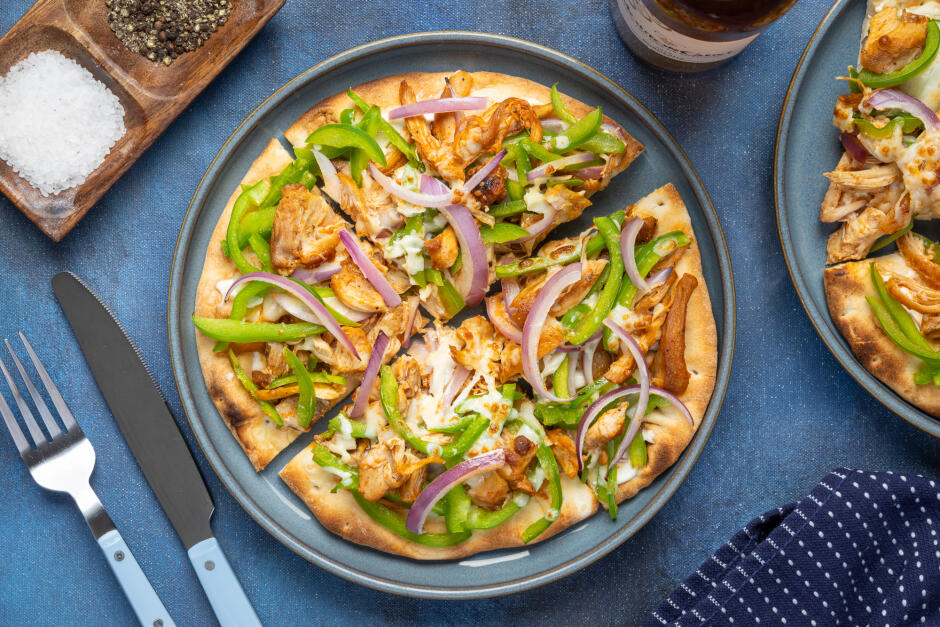 Spicy Buffalo Chicken Flatbreads