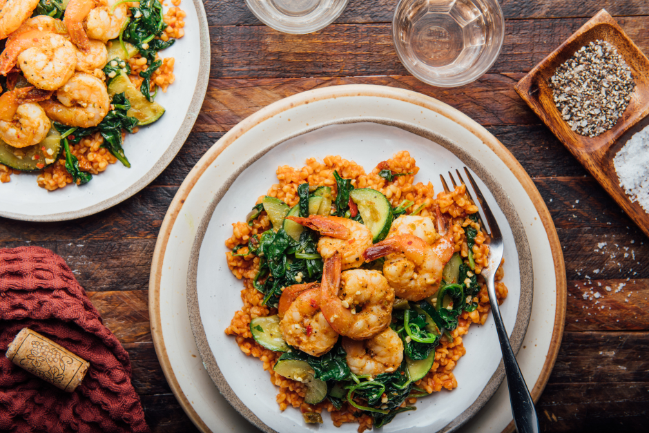 Hot Harissa-Lemon Shrimp