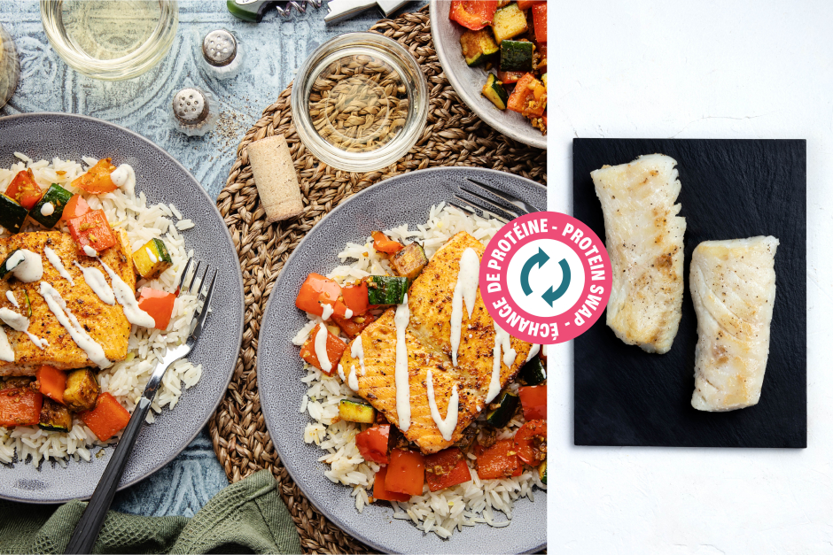 Protein Swap | Indian-Spiced Cod & Veggies