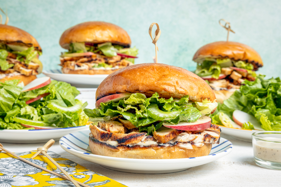 Grilled Chicken Caesar Burgers