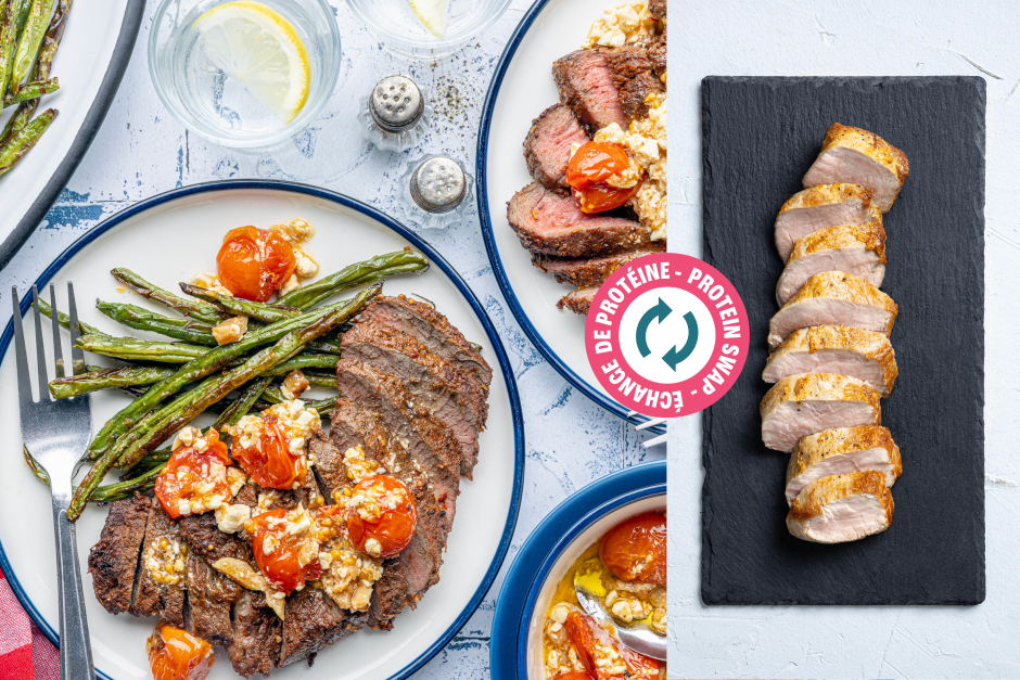 Protein Swap | Greek-Inspired Pork Tenderloin with Feta-Tomato Topping