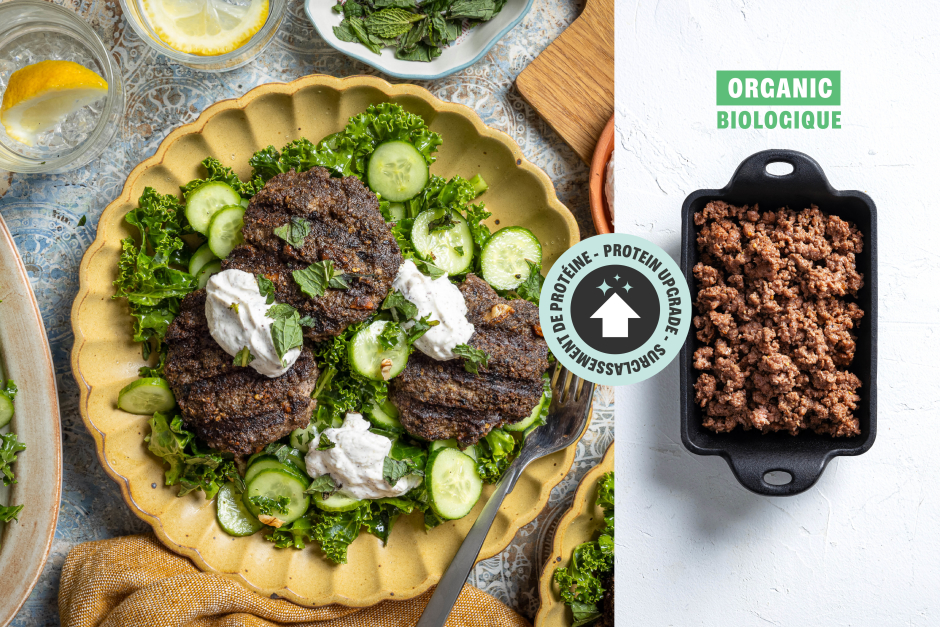 Protein Upgrade | Sumac & Walnut Grilled ORGANIC Beef Patties