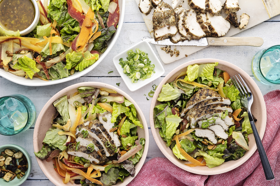 Carb-Wise: Seared Chicken Breasts over Multicoloured Nantes Carrot Salad