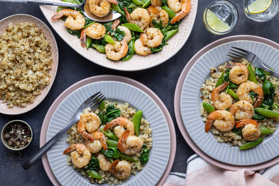 Garlic-Butter Shrimp Bowls
