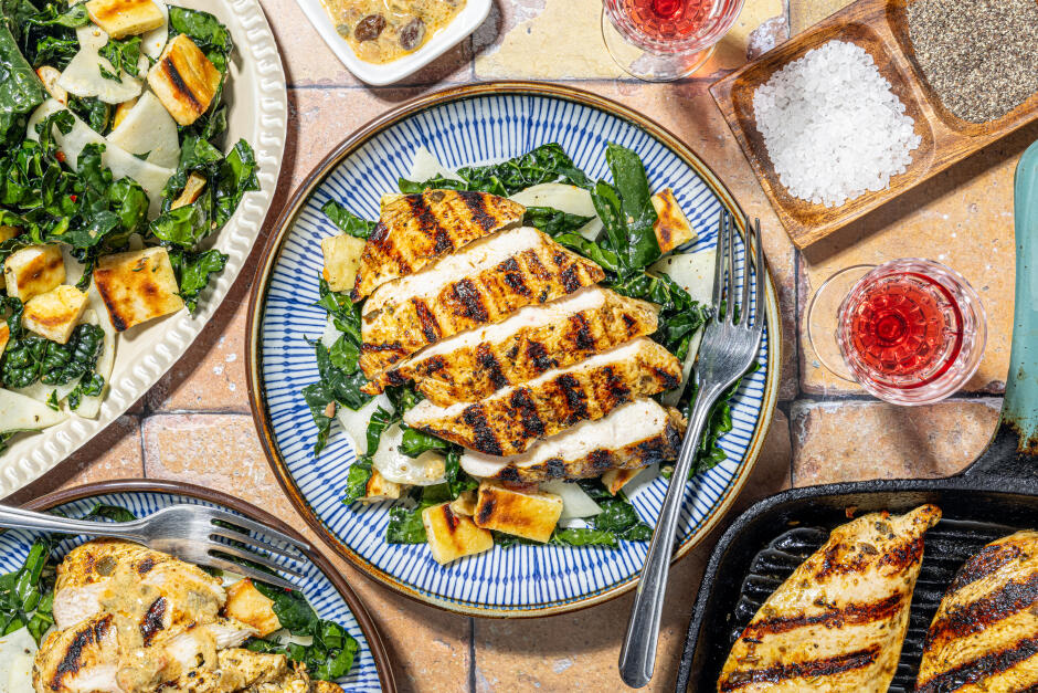 Paillard de poitrines de poulet grillées