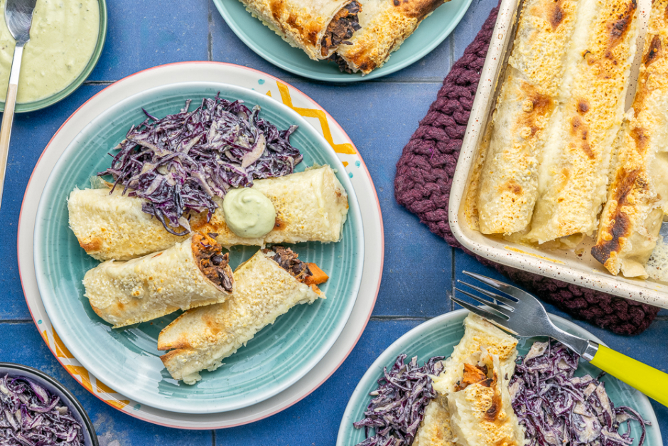 Sweet Potato & Black Bean Taquitos