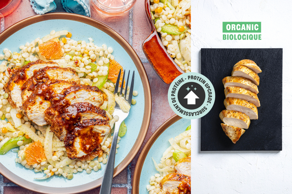 Protein Upgrade | Quick Catalonian-Spiced ORGANIC Chicken Breasts & Fennel-Orange Pearl Couscous