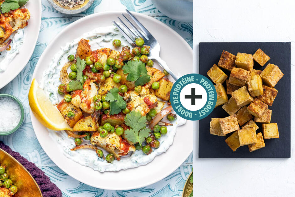 Protein Boost | Sheet Pan Aloo Gobi with Tofu