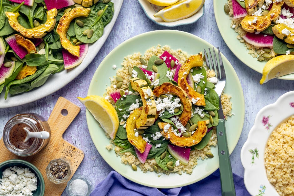 Roasted Delicata Squash Grain Salad