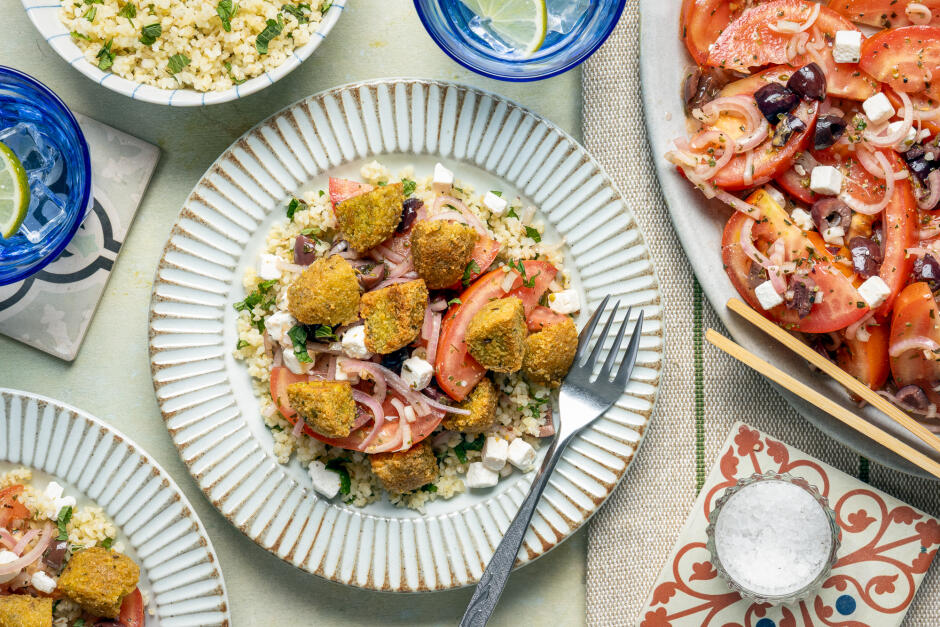 Greek-Inspired Falafel Mezze