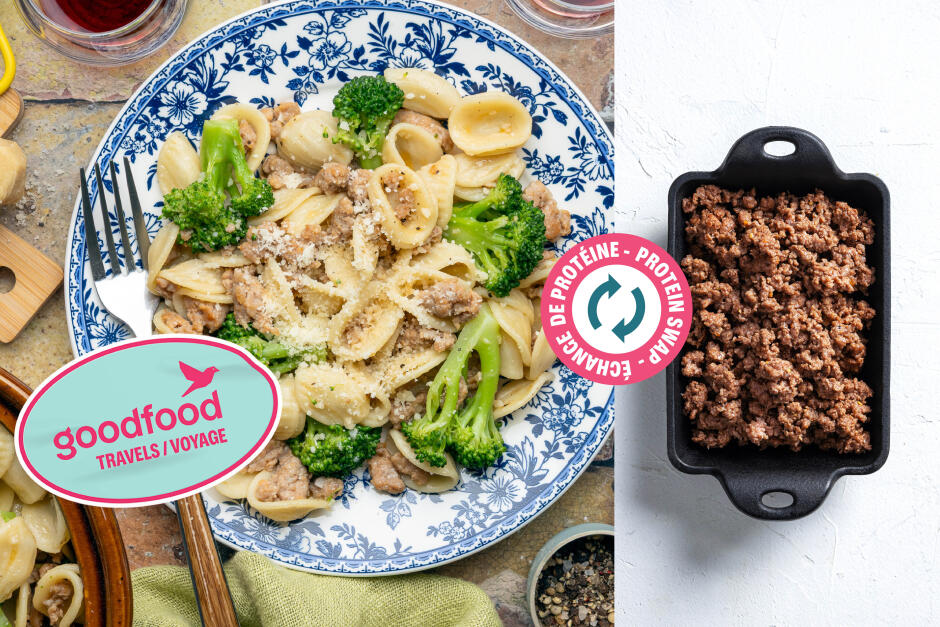 Échange de protéine | Goodfood voyage : bœuf et orechiettes aux brocolis d'Italie
