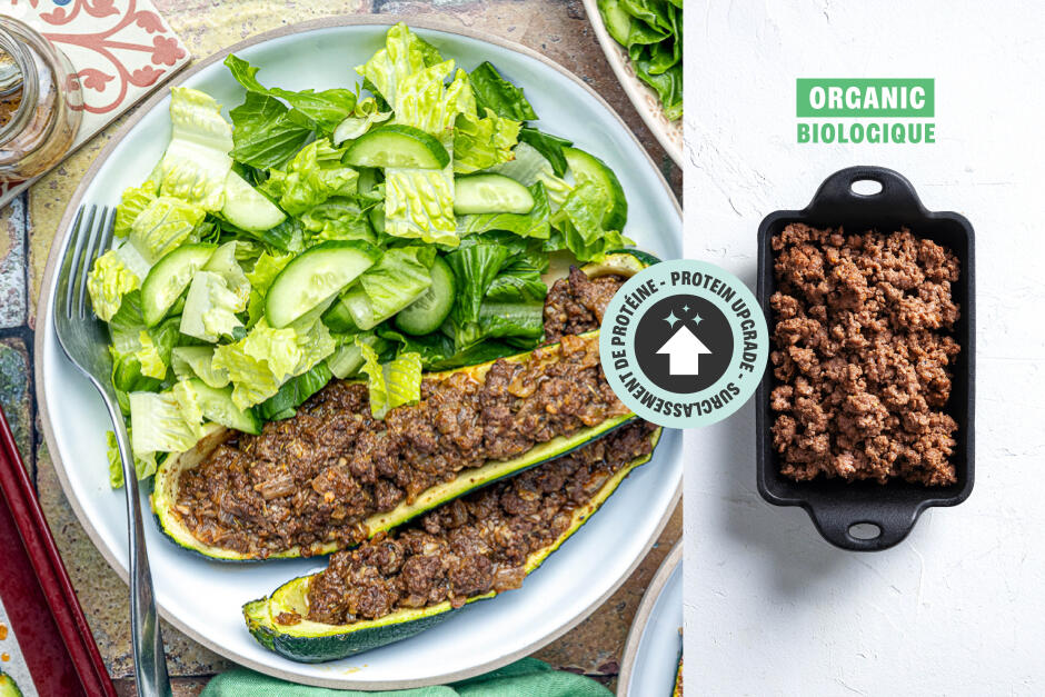 Protein Upgrade | ORGANIC Beef Sloppy Joe Zucchini Boats