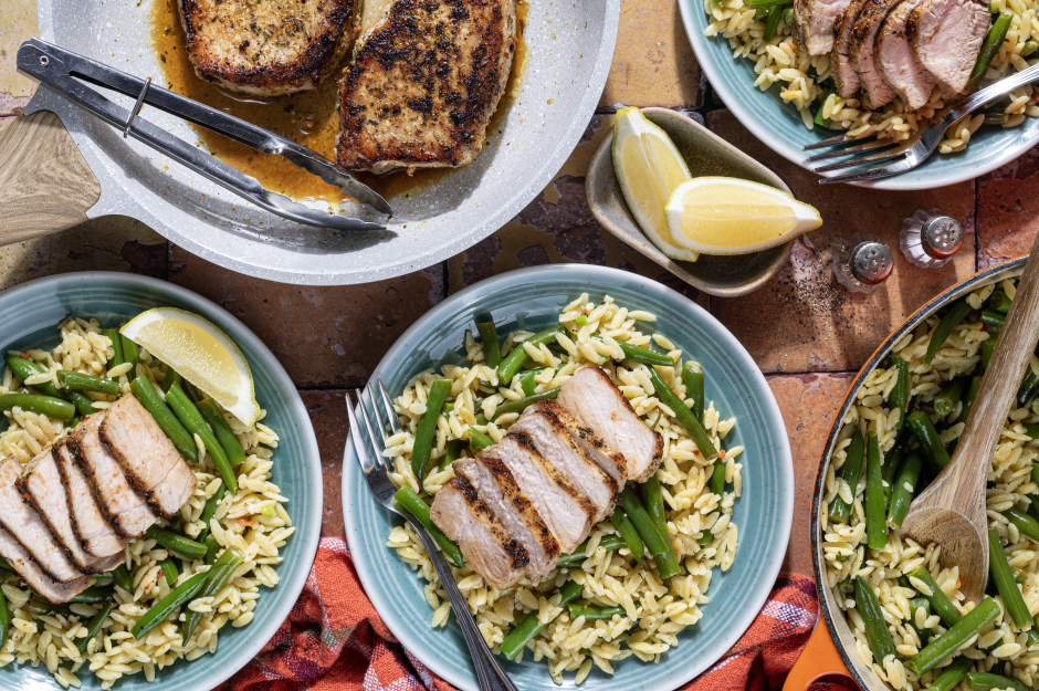 Côtelettes de porc poêlées express