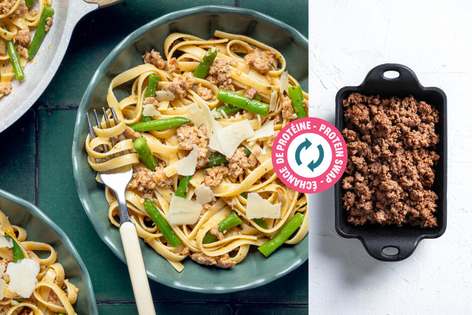 Protein Swap | Meaty Ground Beef Fettuccine