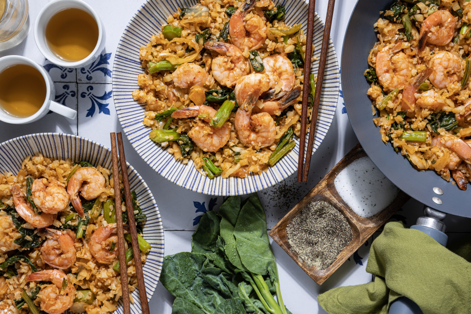 Keto: Quickie Kimchi Shrimp Stir-Fry