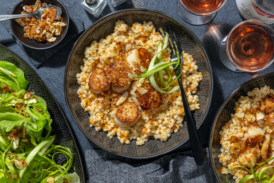 Almond-Crusted Scallops Alla Veneziana