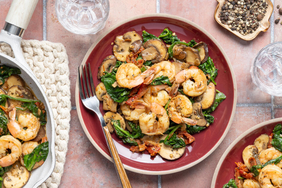 Tuscan Garlic Shrimp Sauté