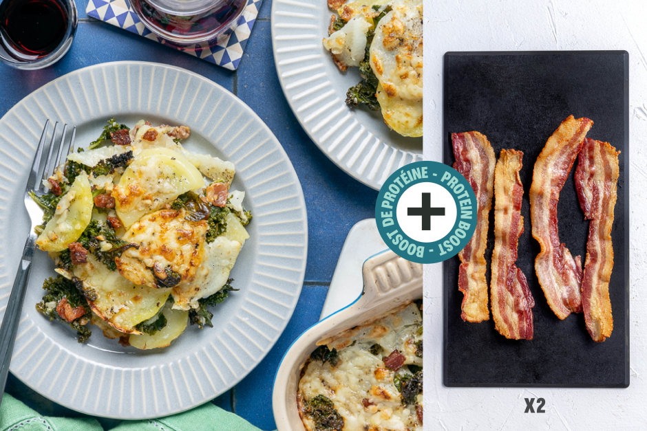 Protein Boost | Double Bacon & Aged Cheddar Tartiflette