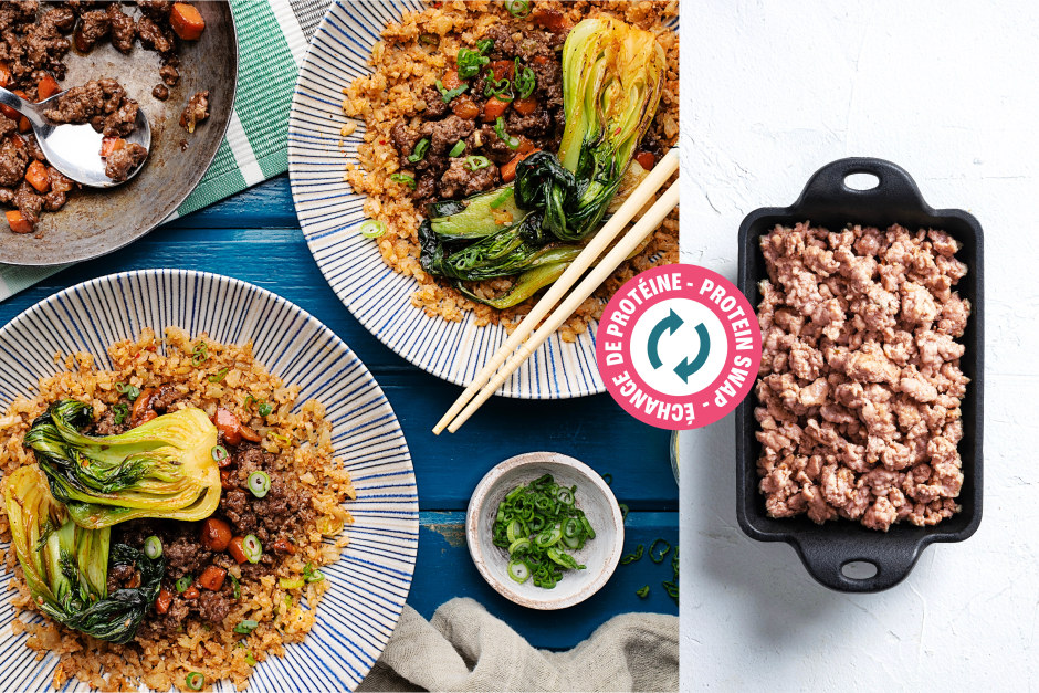 Échange de protéine | Sain + Sensé: Sauté de porc haché teriyaki