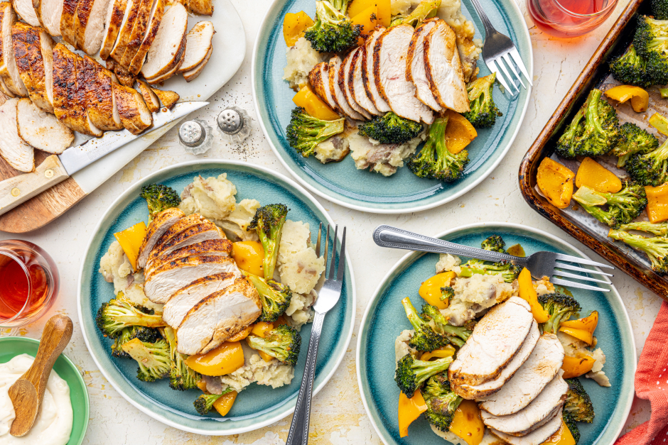 Spiced Chicken Breasts with Aioli Dip