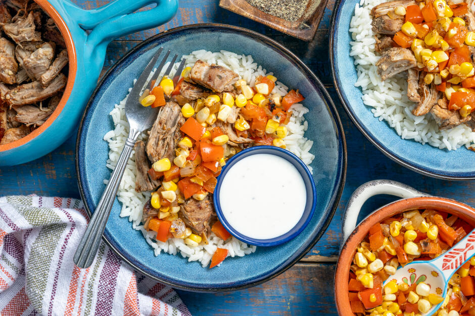 Pork Carnitas Burrito Bowls