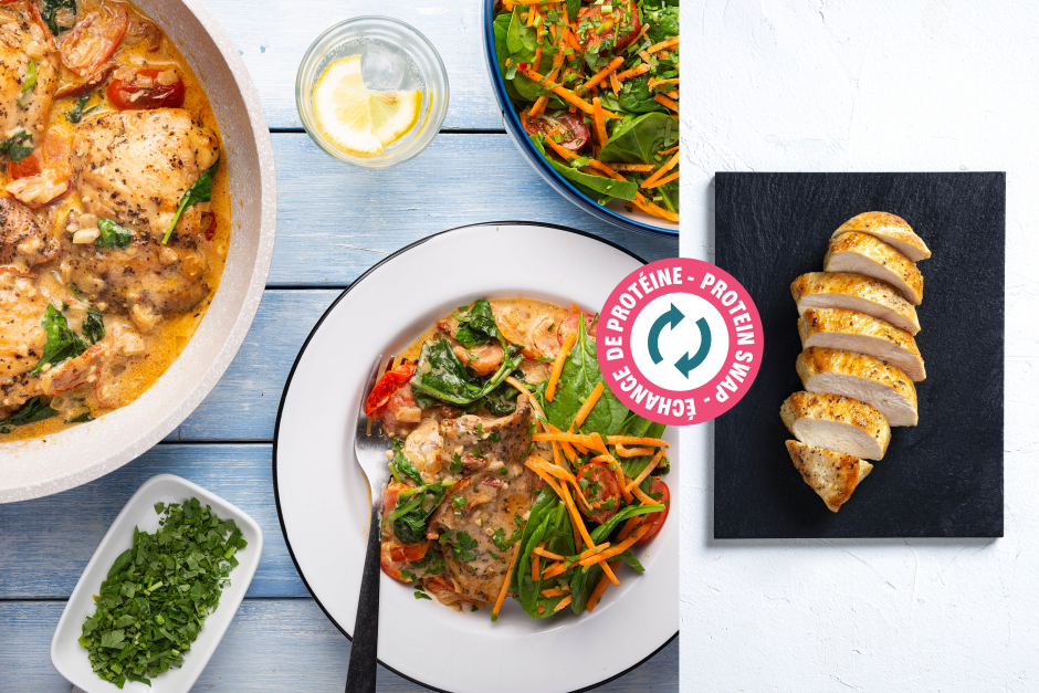 Protein Swap | Creamy Tuscan-Style Chicken Breasts