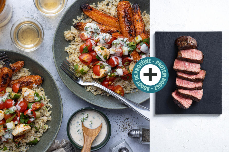 Protein Boost | Peruvian-Inspired Quinoa Nourish Bowls with Steaks