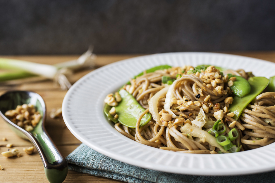 Nouilles soba végétaliennes sucrées-salées express