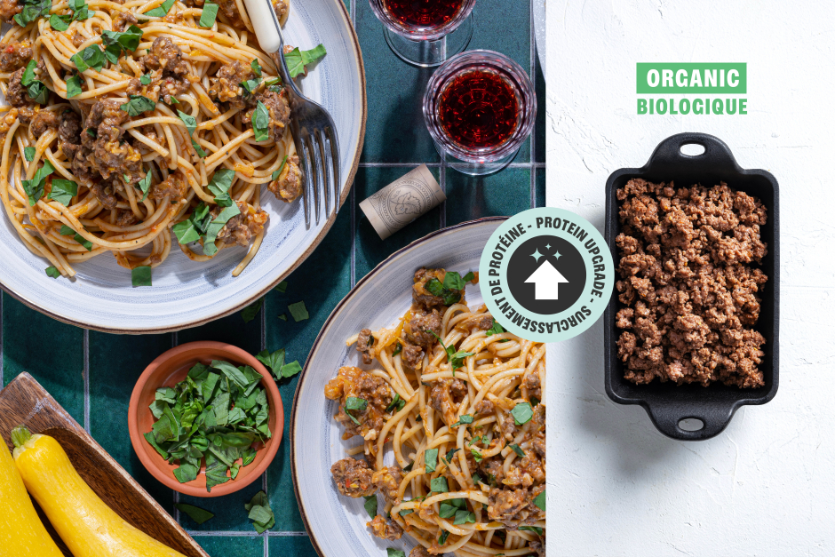 Protein Upgrade | Fast ORGANIC Ground Beef & Yellow Zucchini Spaghetti