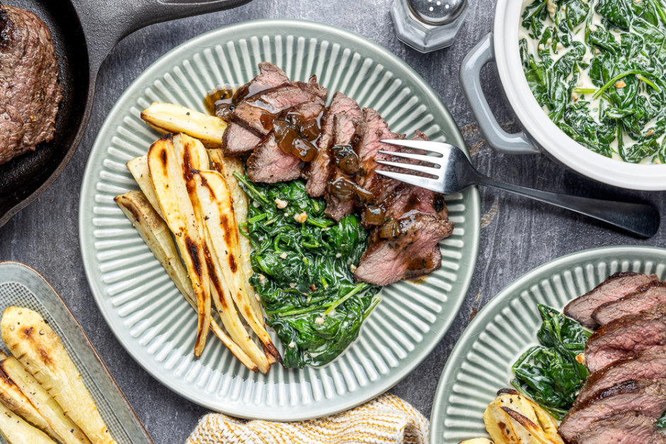 Seared Steaks & Parsnip Frites