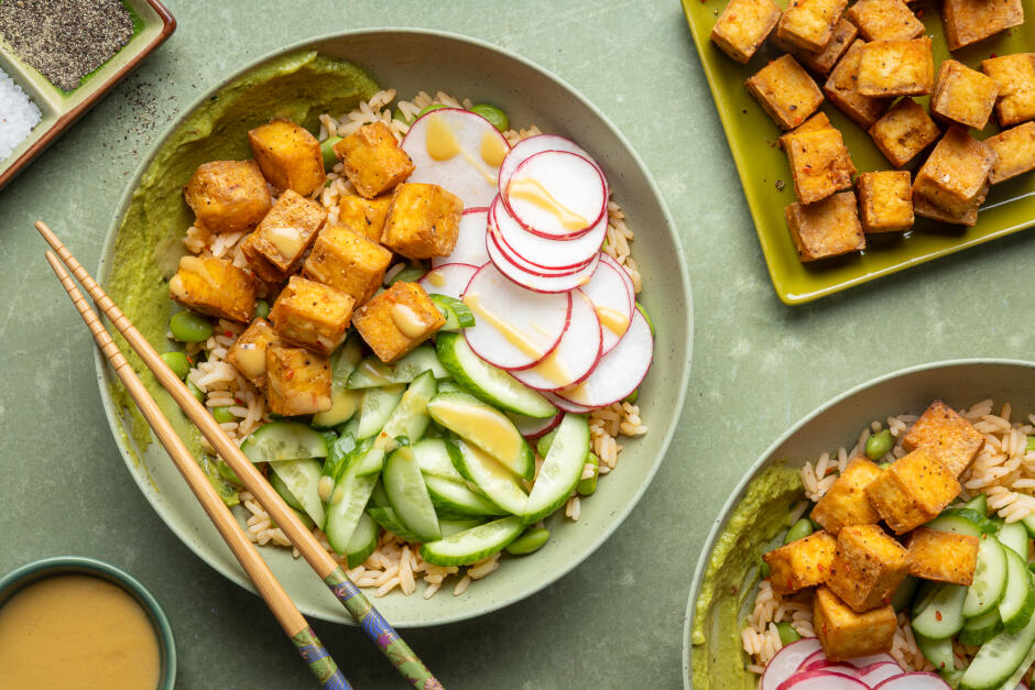 Roasted Tofu Poke Bowls