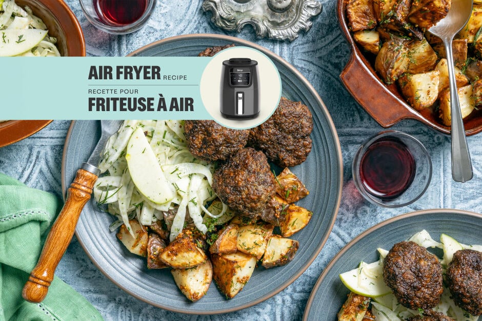 Beef Frikadellen & Mustardy Potatoes