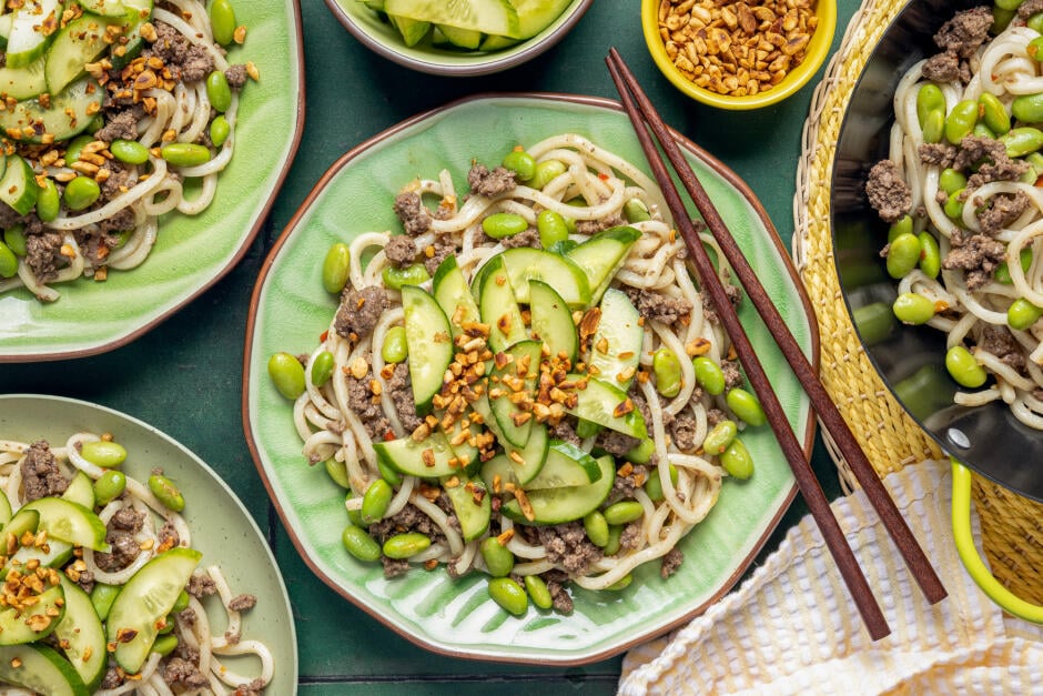 Ground Beef Larb Noodle Salad