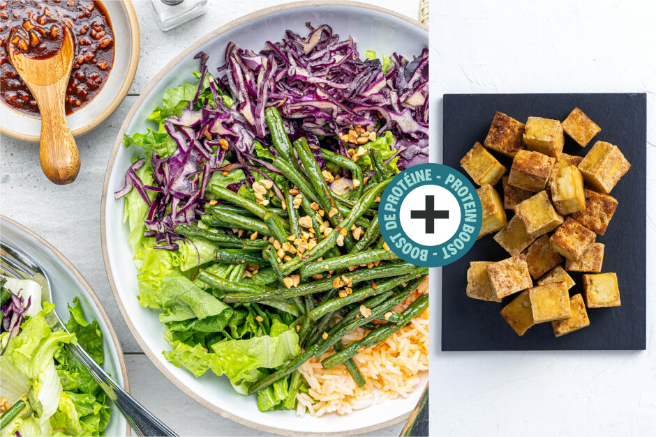Protein Boost | Spring Roll Rice Bowls with Tofu