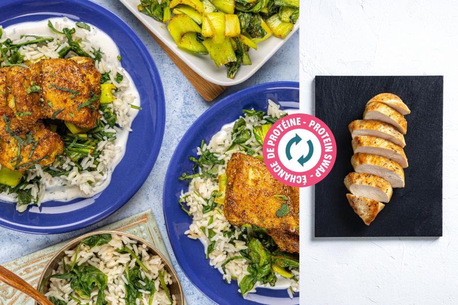 Protein Swap | Curried Chicken Breasts