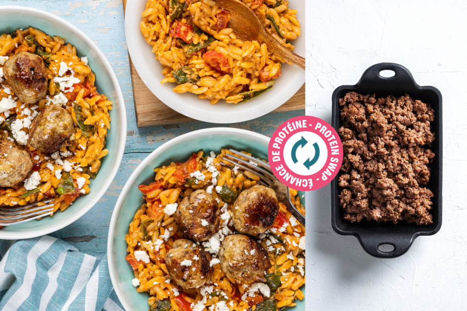 Protein Swap | Greek-Inspired Beef Meatballs