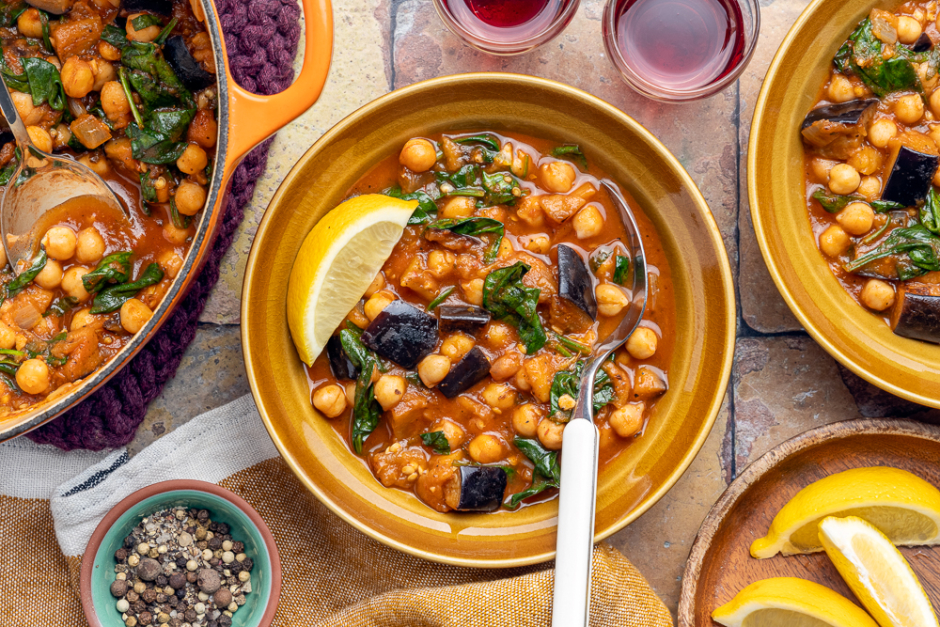 Mediterranean Chickpea & Eggplant Stew