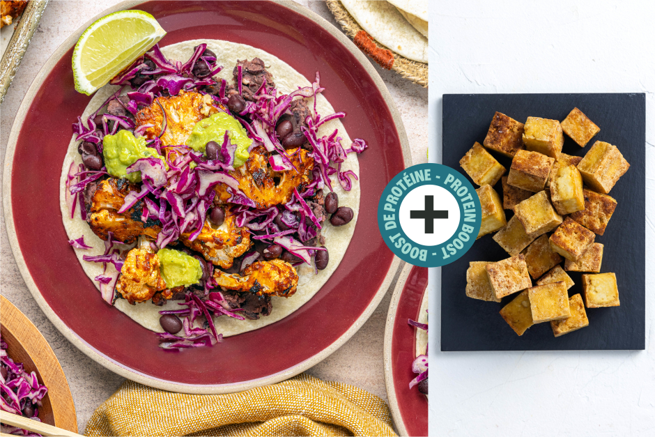 Boost de protéines | Tacos mexicains au tofu et choux-fleurs