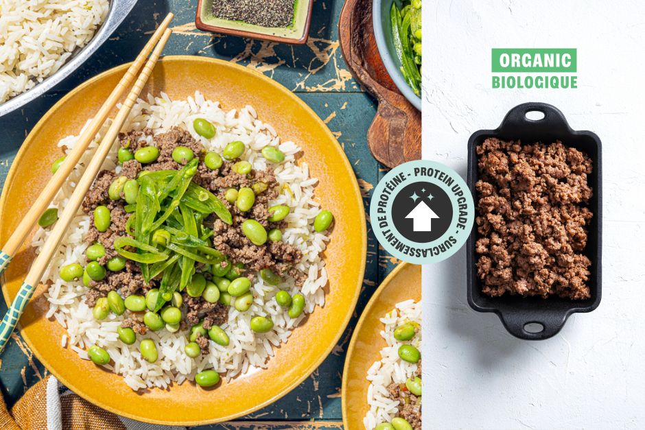 Surclassement de protéine | Bols de sauté au bœuf BIO en sauce