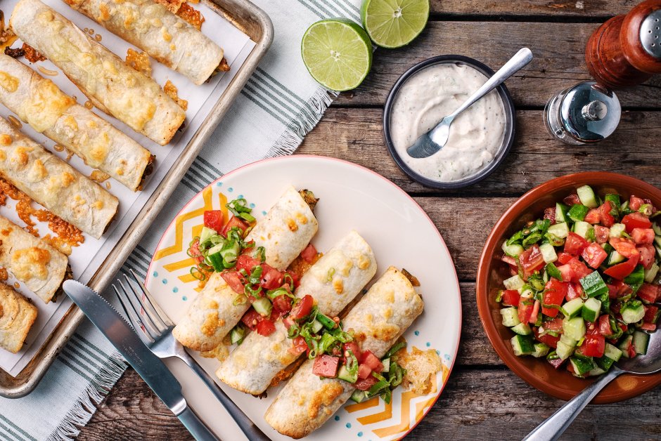 Ground Beef & Zucchini Taquitos