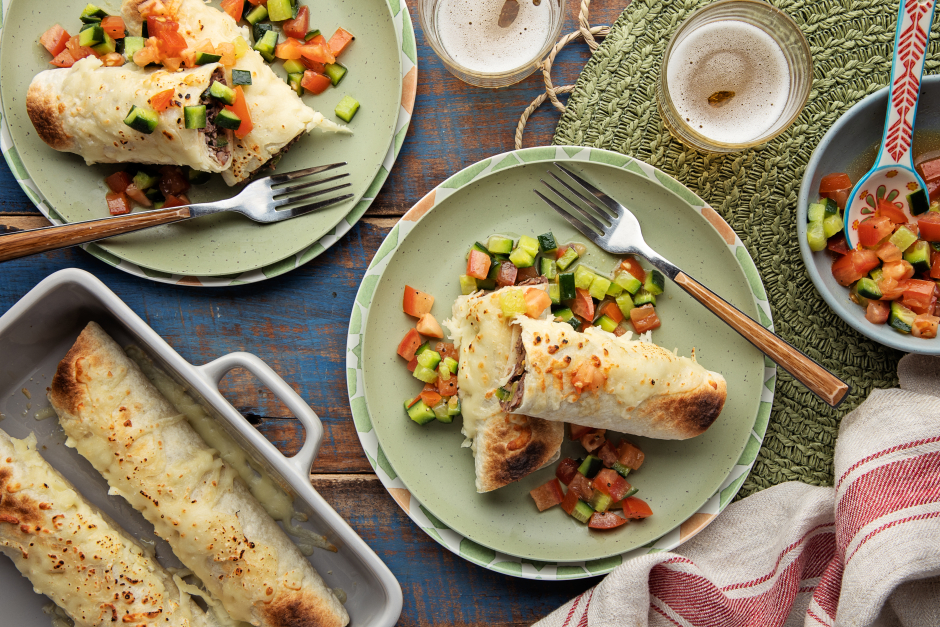 Black Bean & Green Pepper Flautas