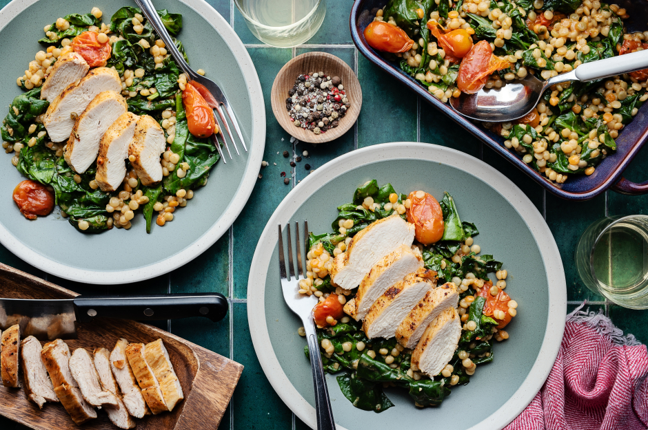 Two-Step Chicken & Pearl Couscous Bake