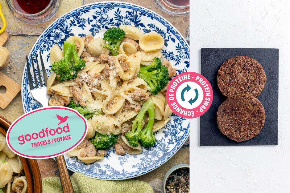 Échange de protéine | Goodfood voyage : bœuf Impossibleᴹᴰ et orechiettes aux brocolis d'Italie