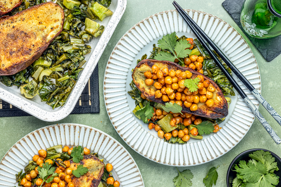 Loaded Murasaki Sweet Potatoes