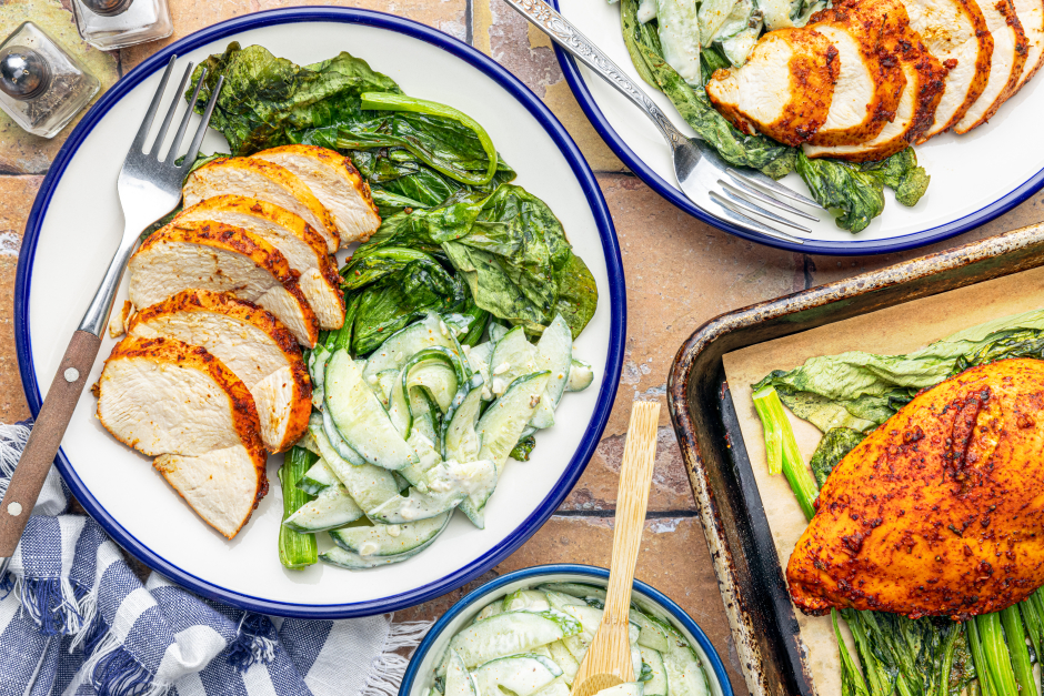 Sheet Pan Spicy Tandoori Chicken Breasts