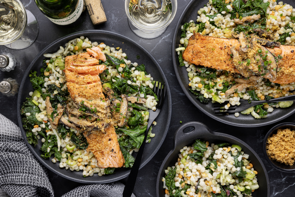 Steelhead Trout with Shiitake Cream Sauce