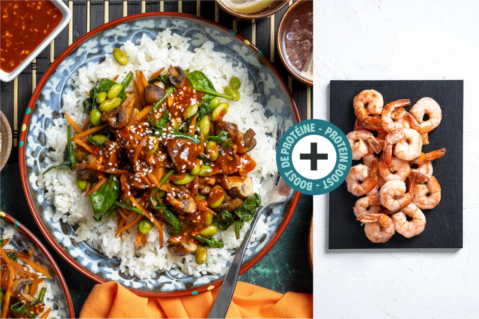 Boost de protéines | Bibimbap de crevettes