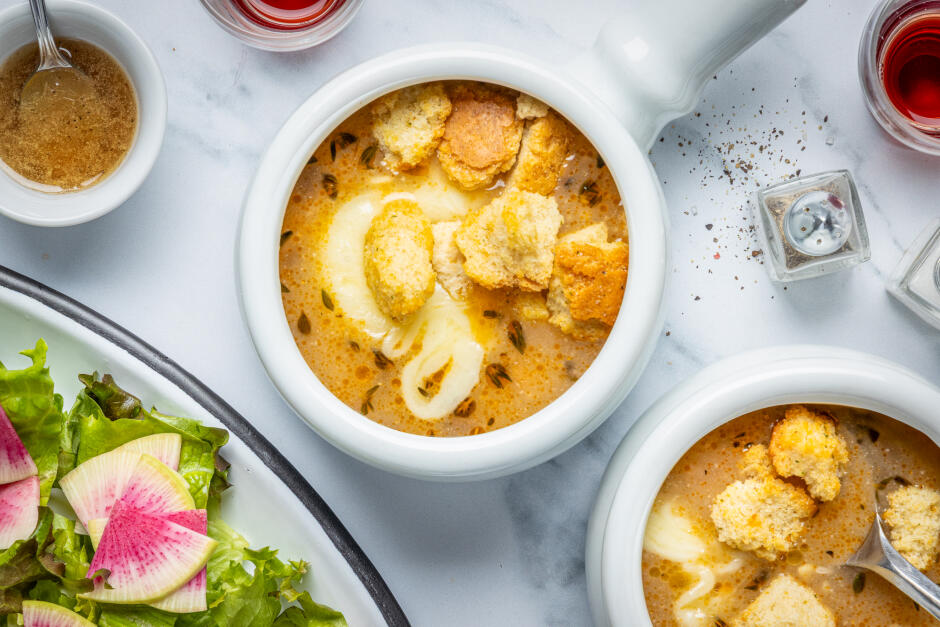 Soupe à l'oignon exprès