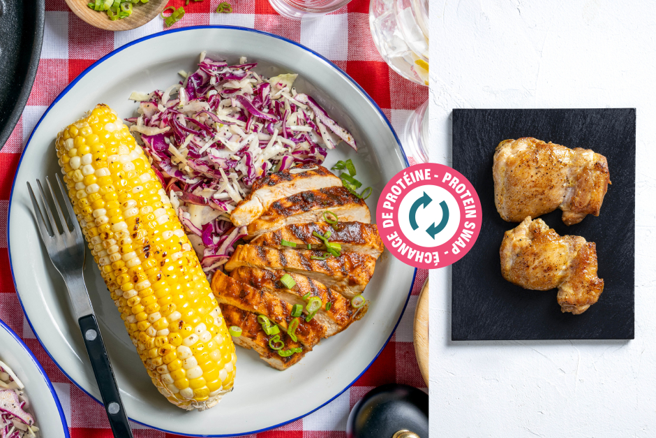 Protein Swap | BBQ Chicken & Corn